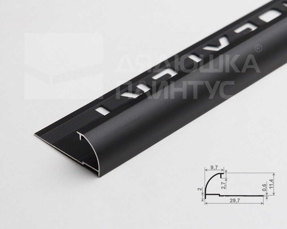 Профиль окантовочный Волшебная палочка Expert MSPKE 03-9K.2700.15 10мм 2,7м Чёрный