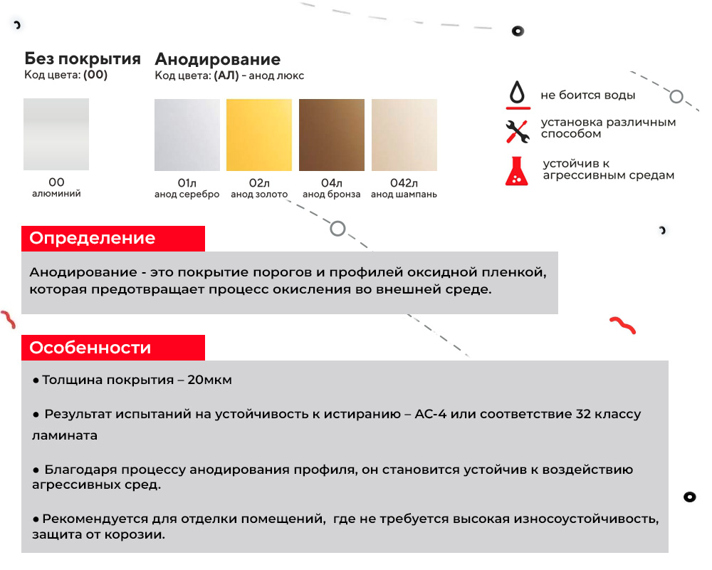 Порог разноуровневый ПР 03.900.04л Бронза