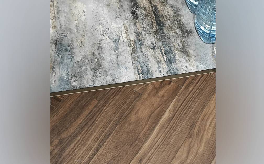 PVS90-06 Профиль Т-образный нержавеющая сталь Антик браш светлый 14мм х 2.7м