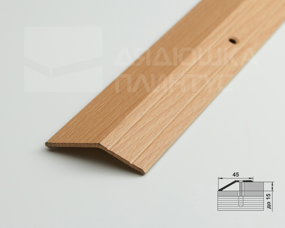 Порог разноуровневый ПР 04.900.083н Бук натур