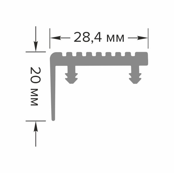 ПВХ-вставка ВПУ 09-1.2500.428 Коричневый
