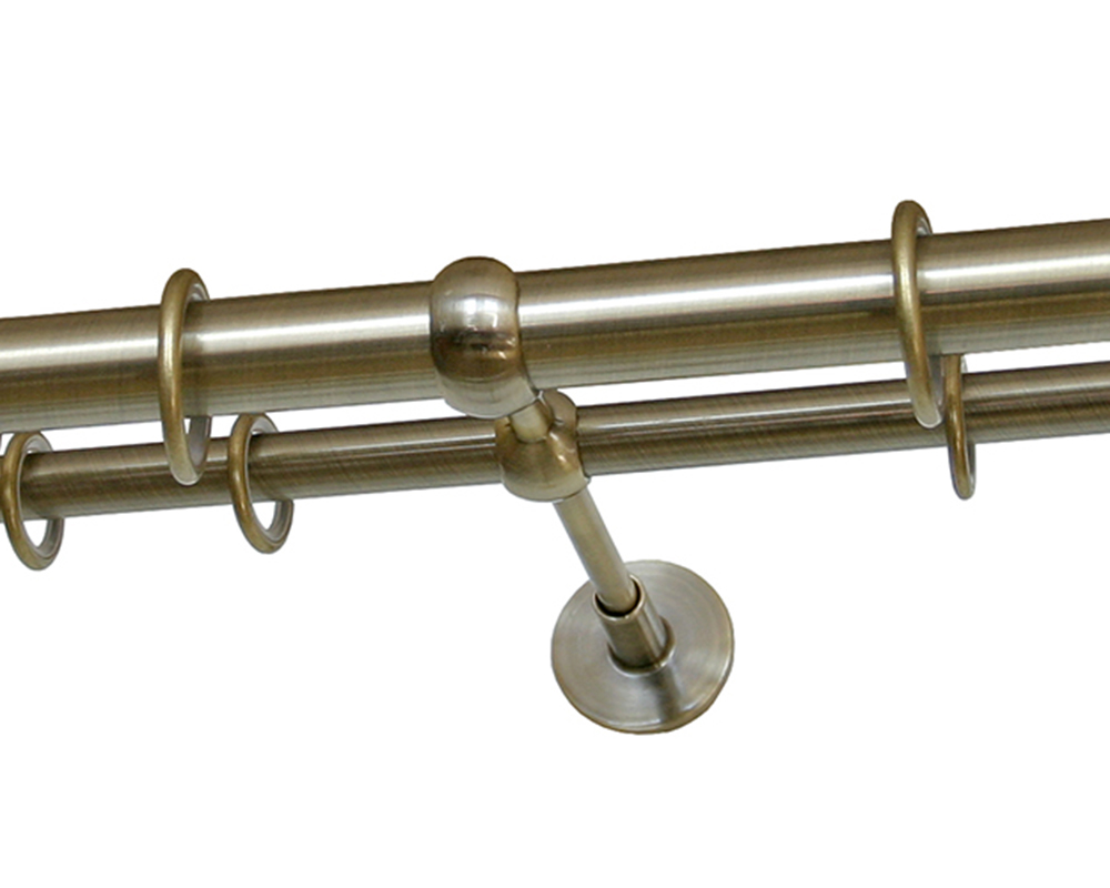 Карниз двухрядный кованый УЮТ d25мм 1,6м Бронза