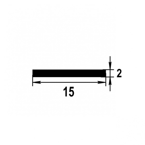 Штанга плоская 15 мм ШПл 06.2000.501л Серебро. Цена за 5 штук.