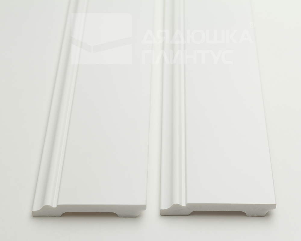 Плинтус из полистирола высокой плотности Волшебная палочка . 80мм 2м. RAL 9003. Окрашенная