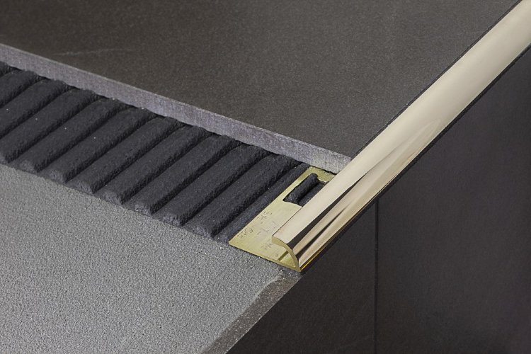 Профиль для плитки внешний Волшебная палочка MSPK 03-12.2700.PB латунь полированная 12мм*2,7м