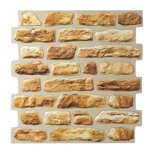 Панель ПВХ самоклеющаяся 473*470 мм 15шт/уп. Мергель глинистый. Цена указана за 3,3 м²