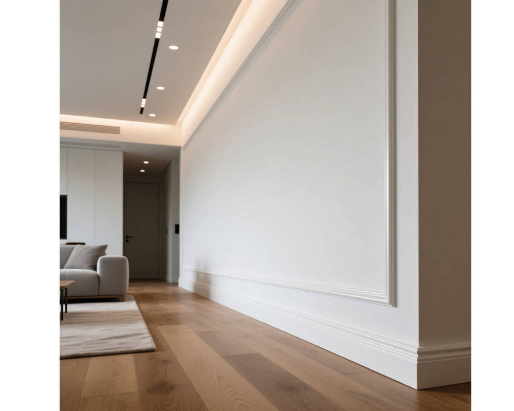 Плинтус из полистирола высокой плотности NMC Wallstyl FL1 Белый