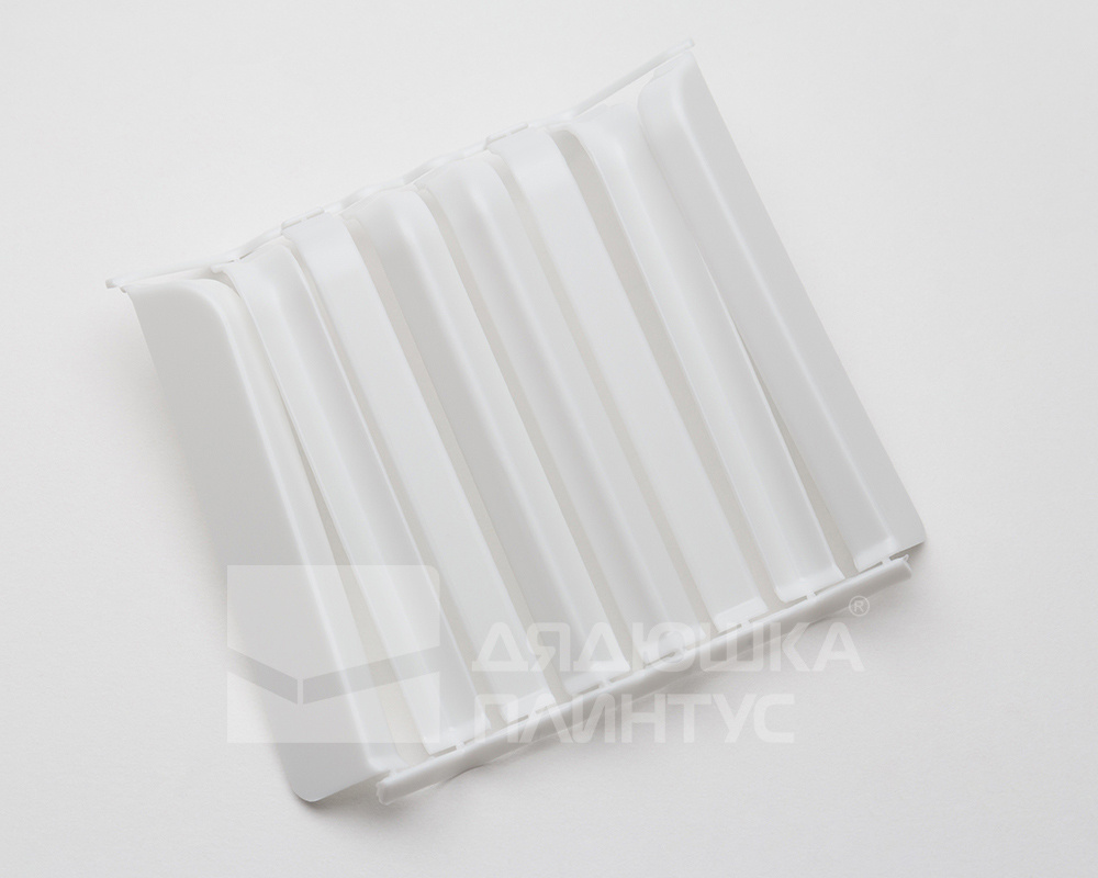 Накладки для плинтуса округлого ПВХ Дюра ИДЕАЛ 80мм  001 Белый