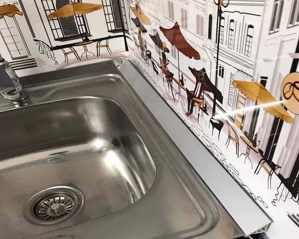 Плинтус для столешницы Алюминий 28*28мм 3,05м Серебро прямой