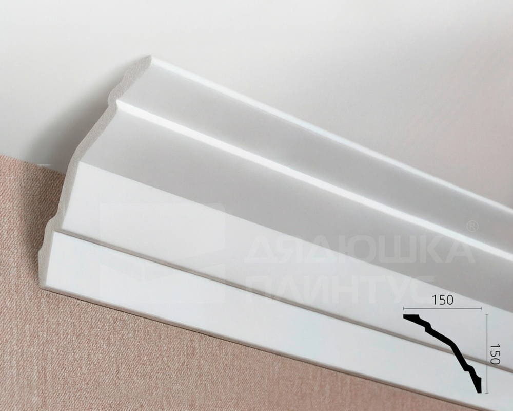Карниз потолочный NMC WT24 150*150*2000 Белый под покраску