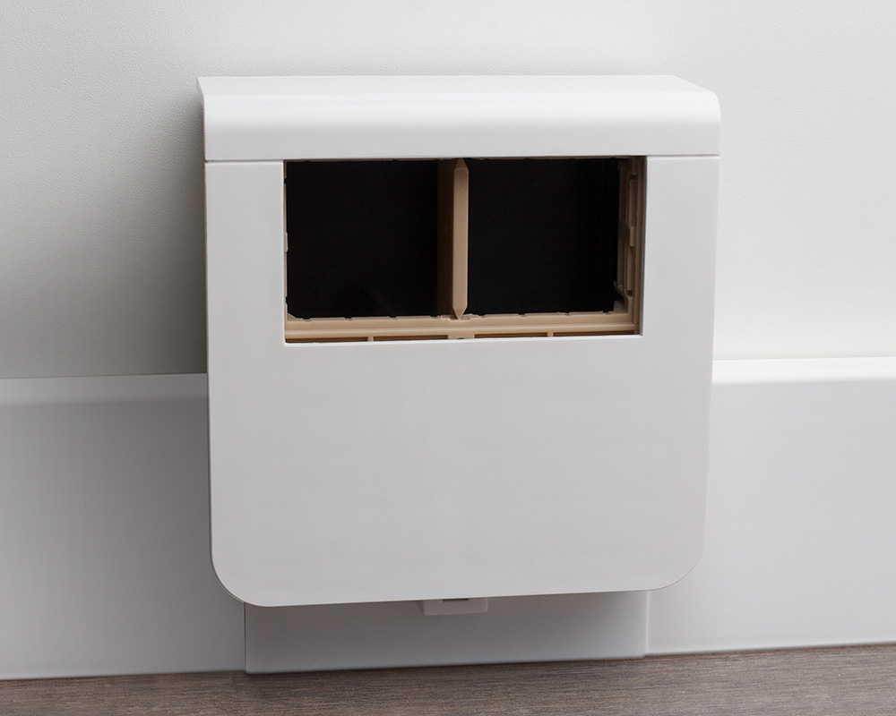 Монтажный бокс под две розетки 45х45 мм, компл.