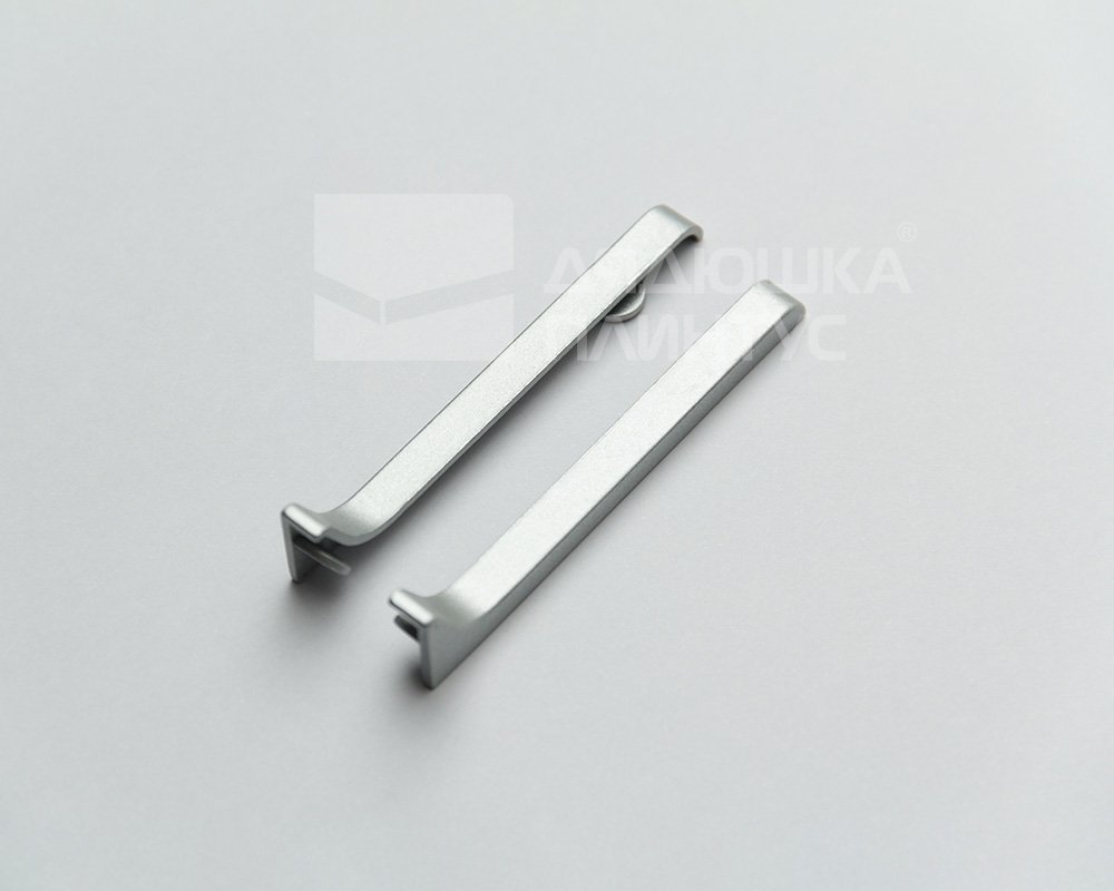 Заглушки для плинтуса Волшебная палочка 40 мм Серебро матовое