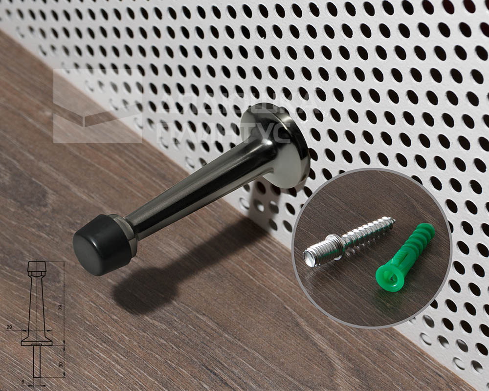 Упор дверной DS-0015-BN Черный никель