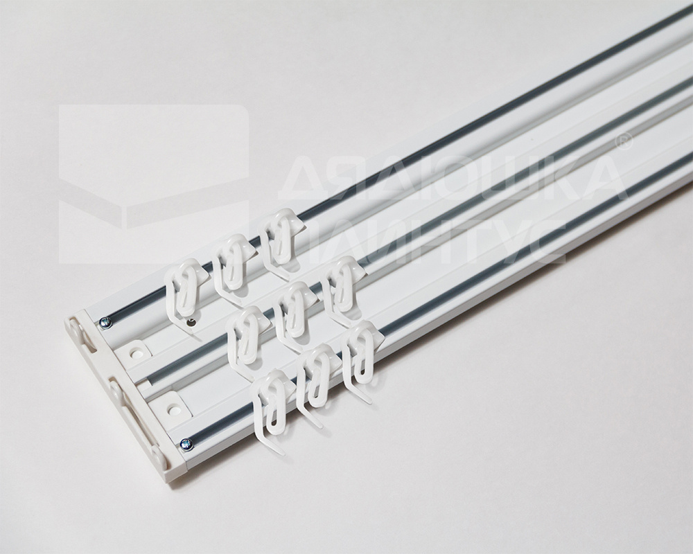 Карниз трехрядный алюминиевый ТРЭК УЮТ 2,2м