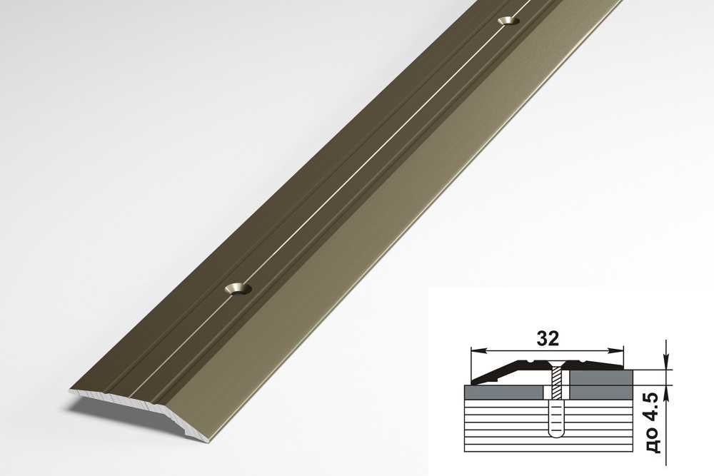 Порог разноуровневый ПР 03.900.04л Бронза