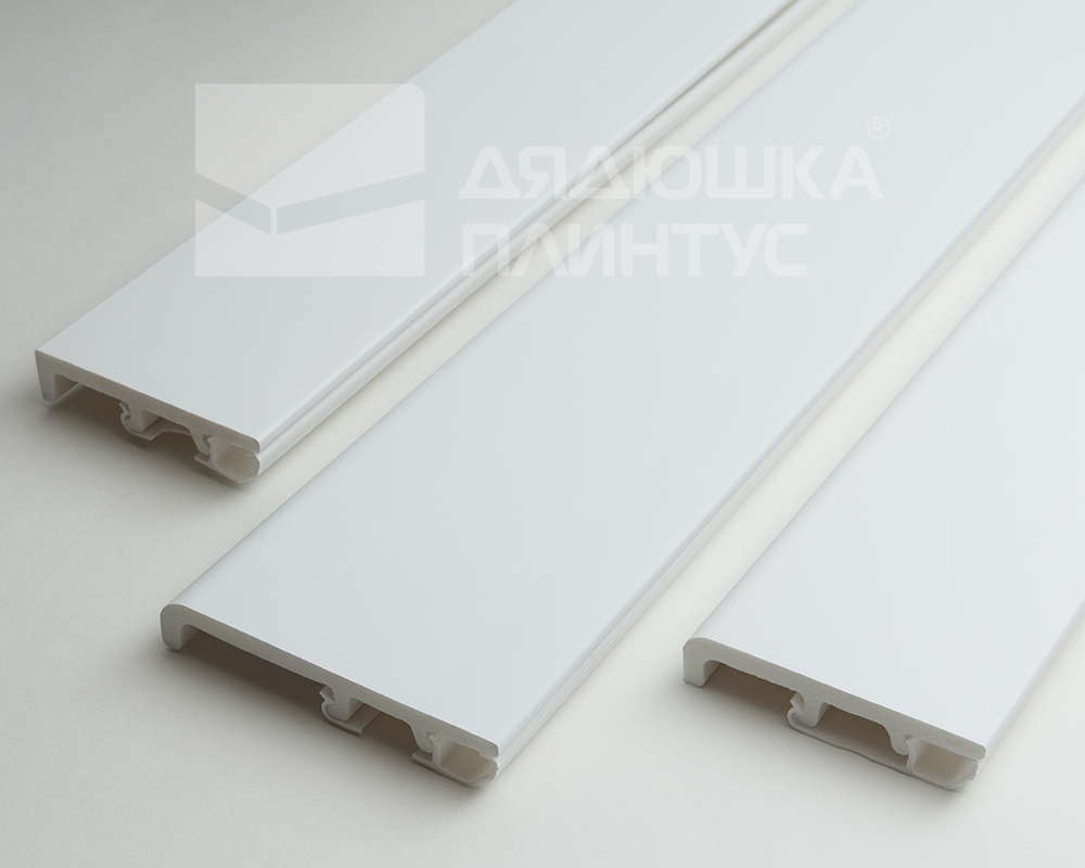 Плинтус Дуэт СОЛИД 1 UHD 55/80 2,0 м, Белый под покраску