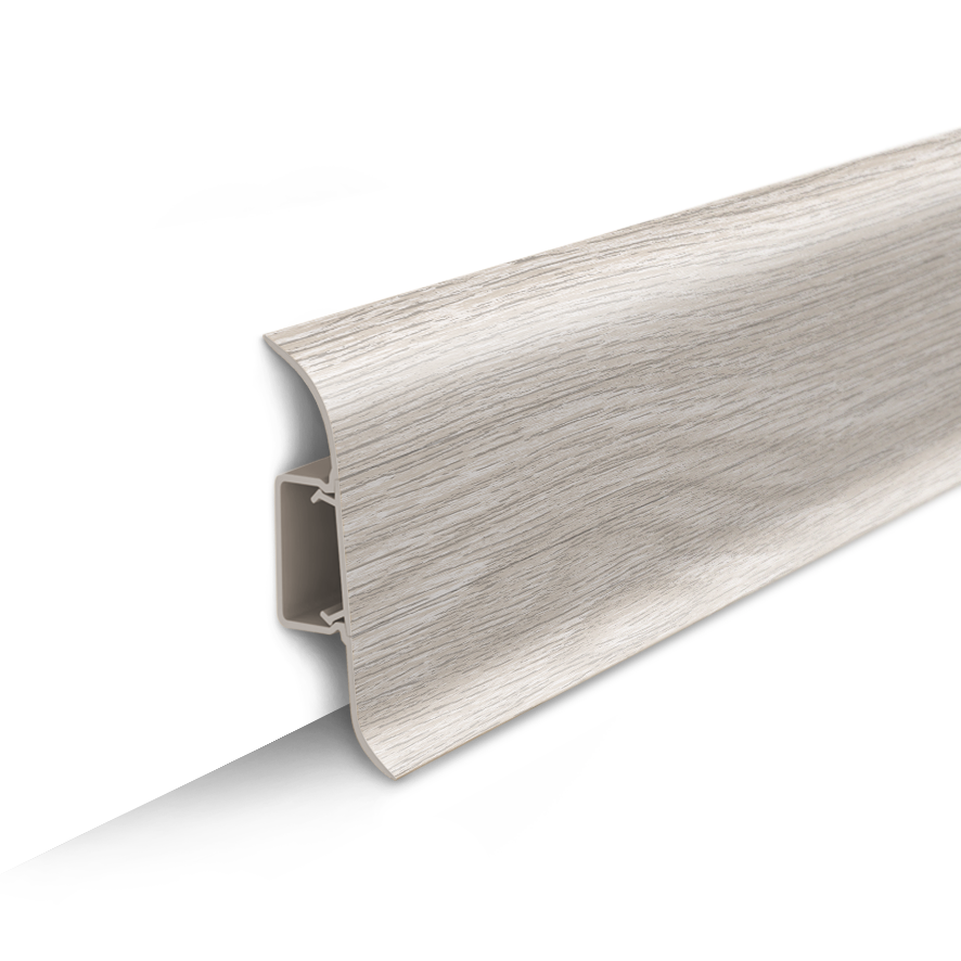 Плинтус ПВХ Идеал Классик 55мм. 2,5м 251 Ясень