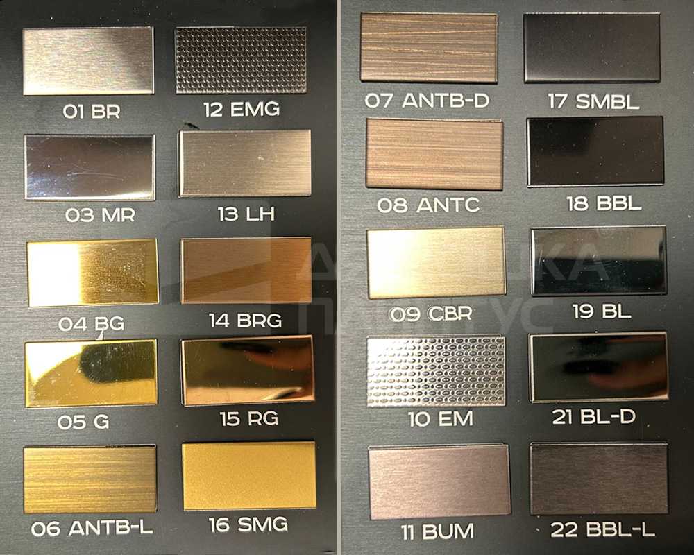 PVS90-19 Профиль Т-образный нержавеющая сталь Черный Зеркальный 14мм х 2.7м