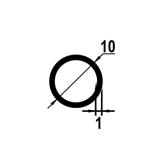 Труба круглая Ø 10 мм ТКр 02.2000.504л Бронза. Цена за 5 штук.