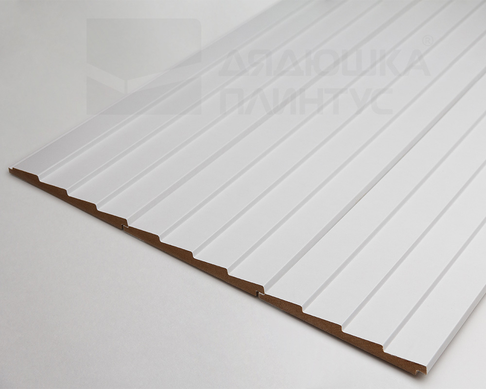 Стеновая панель МДФ. 2760*122*12мм AP122505.91 Белый под покраску