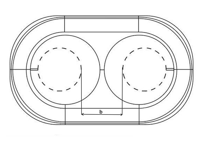 Двойной обвод для труб ПВХ d25 Серый