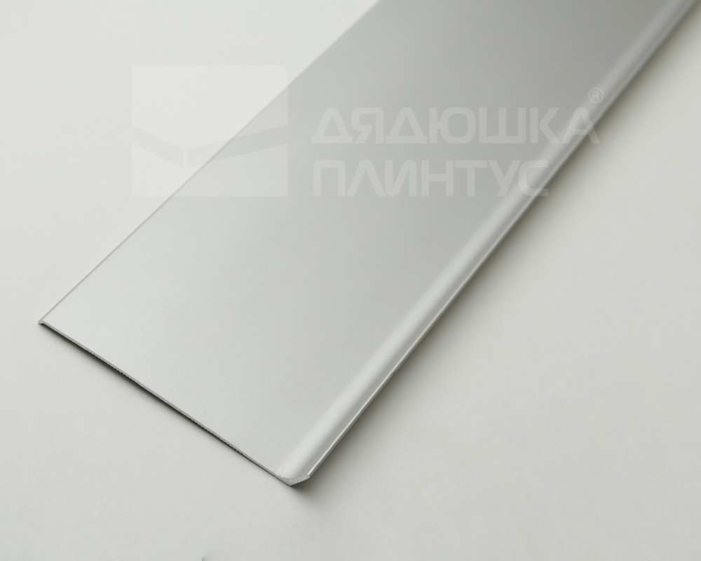 Плинтус алюминиевый Волшебная палочка 100 мм 3,0 м Серебро матовое