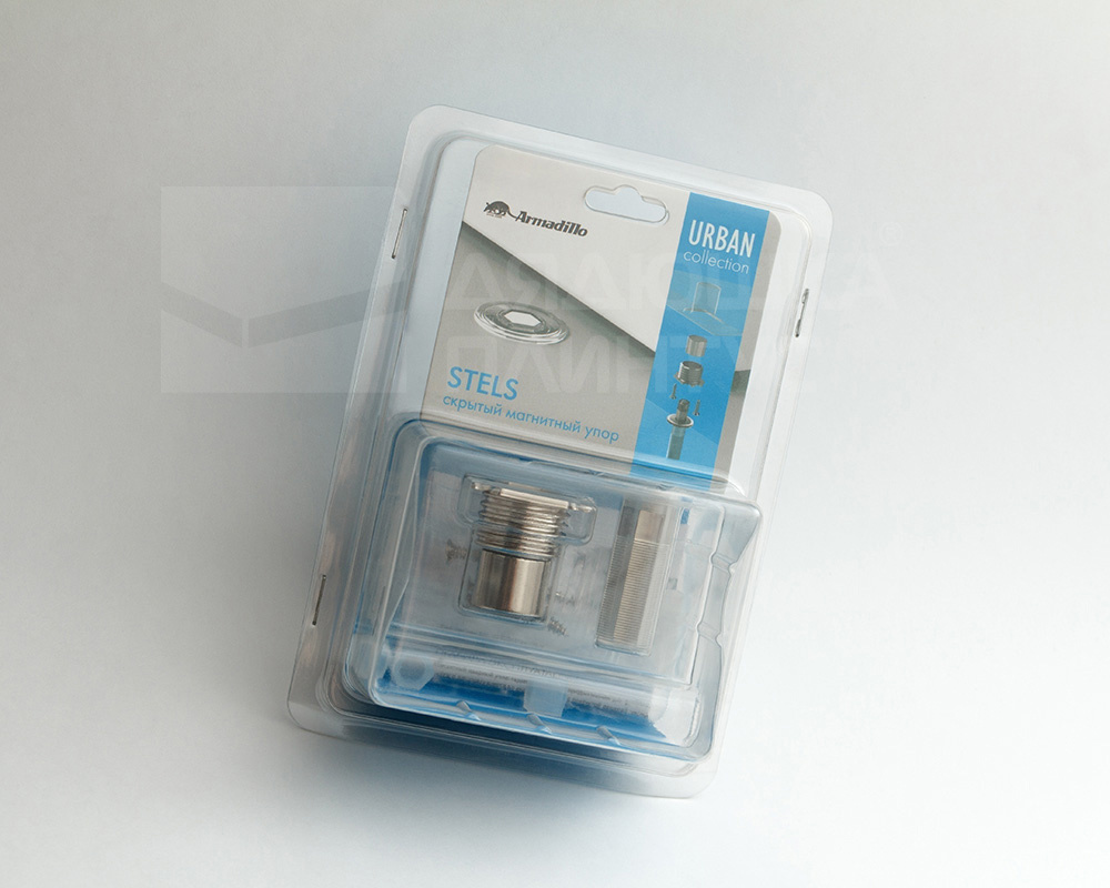 Упор  дверной скрытый STELS TR Прозрачный (45893) (ARMADILLO)