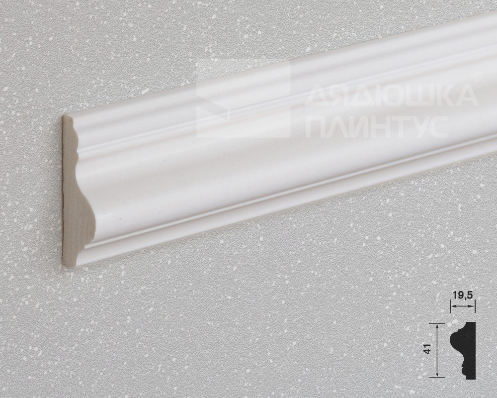Молдинг из полистирола высокой плотности HI WOOD LD40 41мм х 19.5мм х 2,0м.