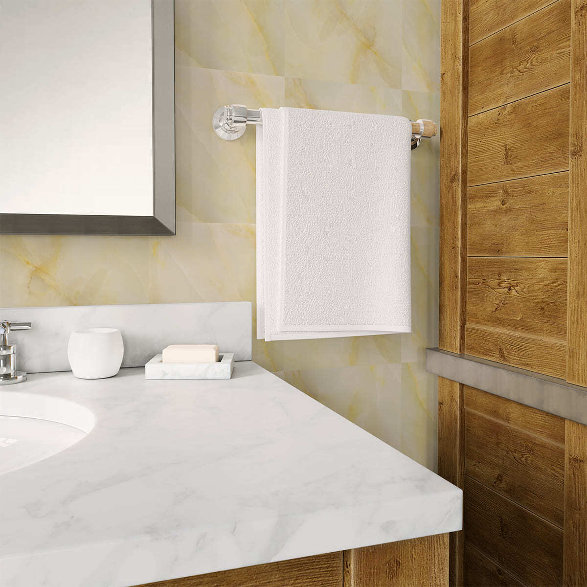 Панель самоклеящаяся ПВХ 300х300 мм 6шт/уп Мрамор Нова Адели. Цена указана за 0,54 м²