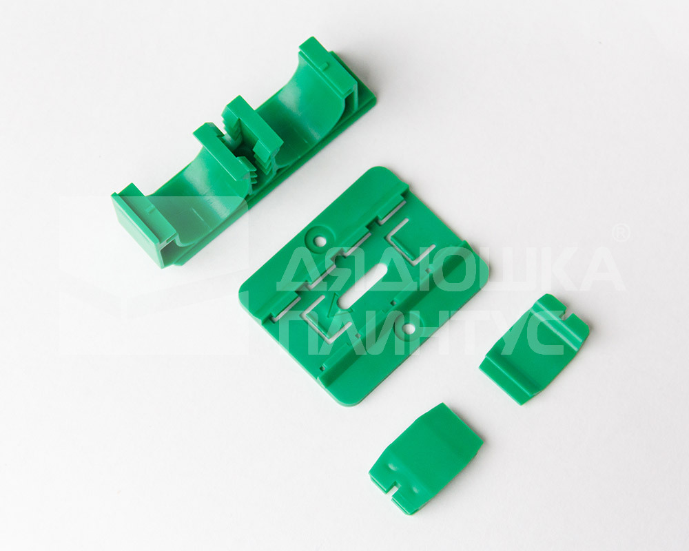 Крепеж для плинтуса ПВХ Аква37 с заглушками