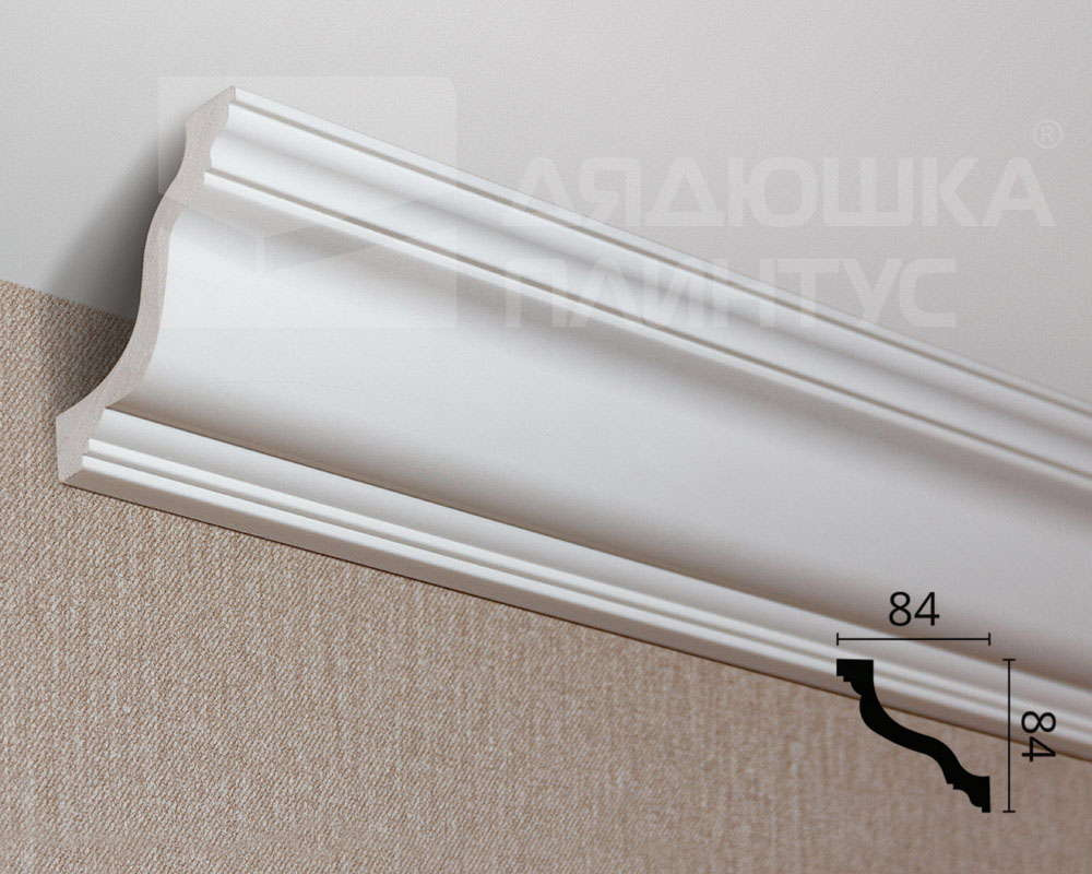Карниз потолочный NMC WT10 80*80*2000 Белый под покраску