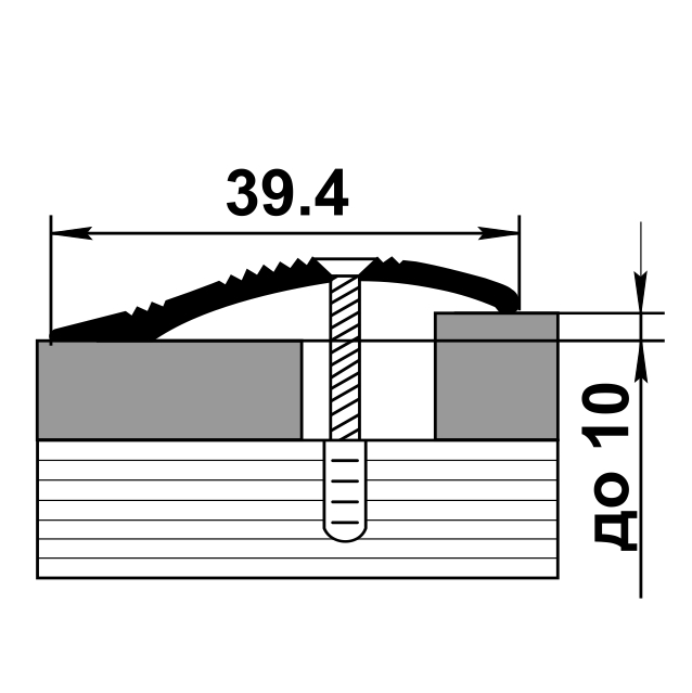 Порог разноуровневый ПР 02.1800.050 0,9 м Дуб муссон грей
