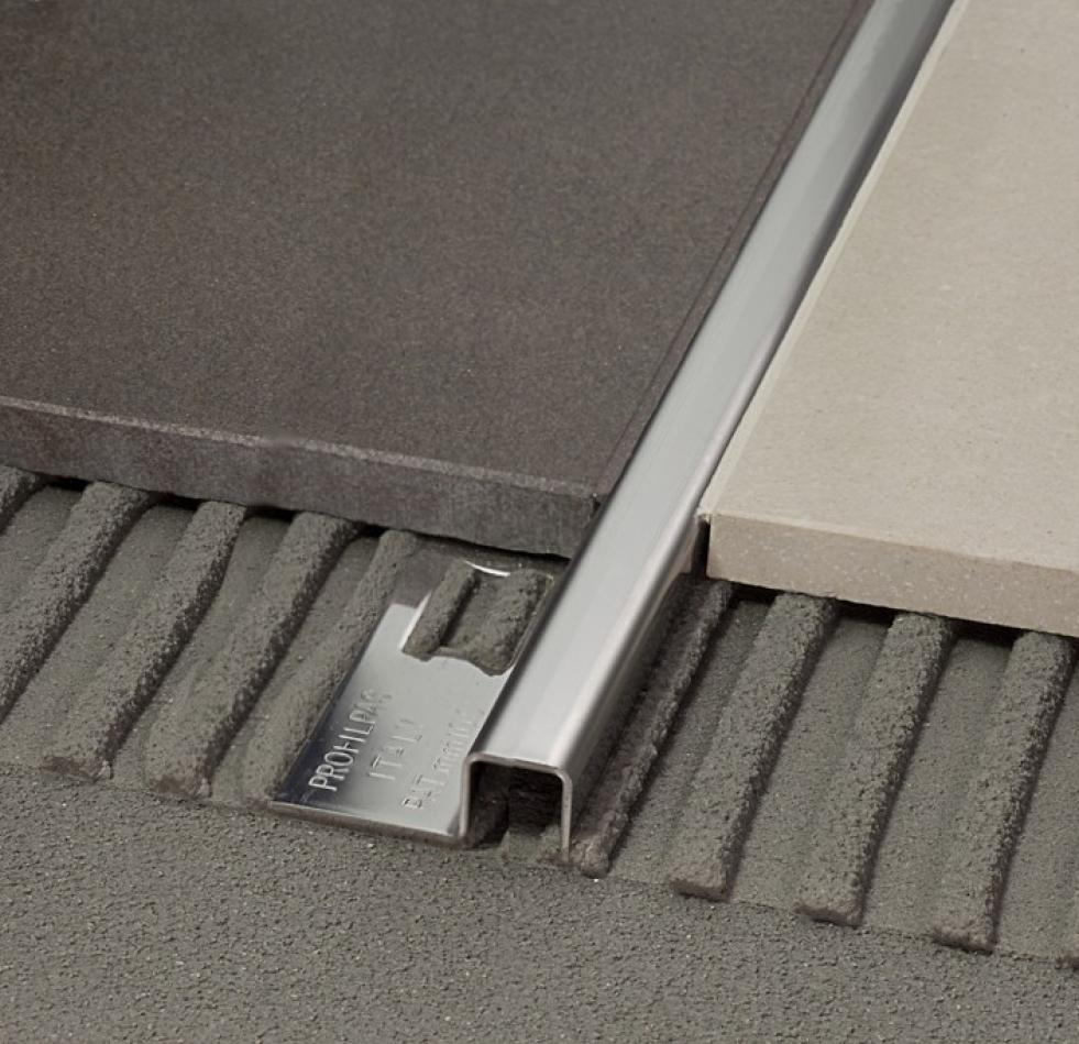 П-образный латунный профиль 10 мм хромированный PCLOC 10