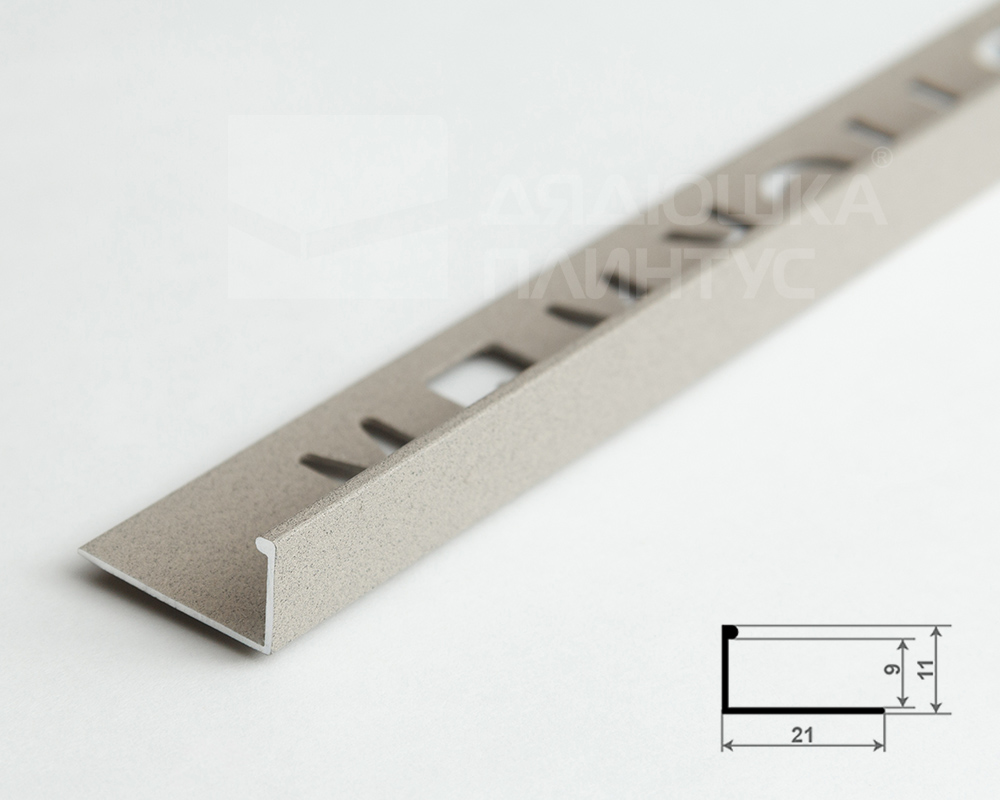 Профиль окантовочный Волшебная палочка MSPK 01.2700.SL02 10мм 2,7м Камень крем