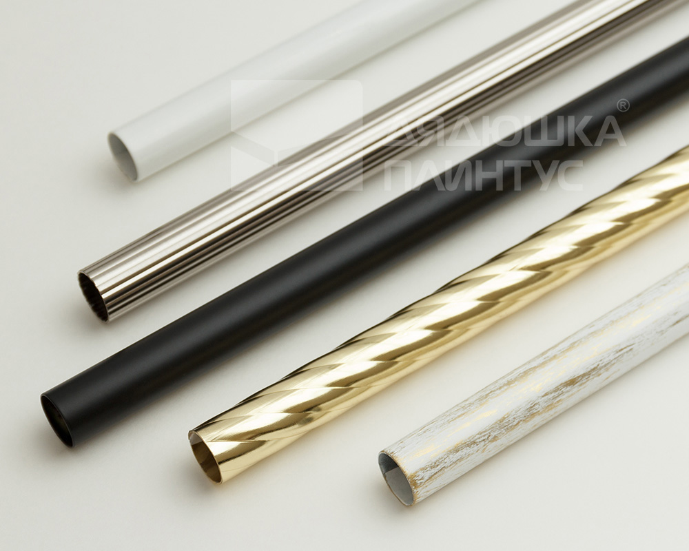 Карниз двухрядный кованый УЮТ d16мм 2,4м Белый/Золото